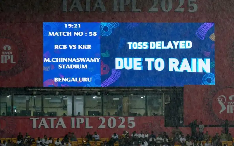Heavy Rain At Chinnaswamy; Will KKR Be Eliminated If RCB Match Gets Abandoned?